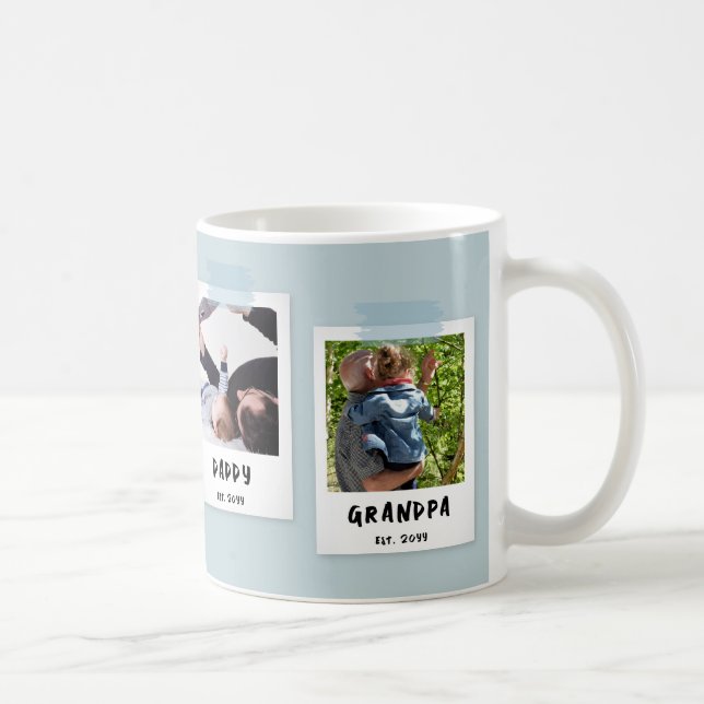Custom Snapshot Style Father's Day Grandpa Gift Coffee Mug (Right)