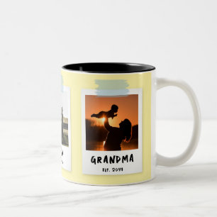 Custom Snapshot Style Mother's Day Grandma Gift Two-Tone Coffee Mug