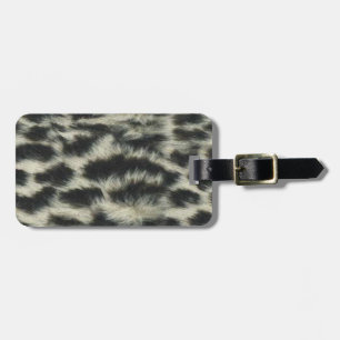 Custom Snow Leopard Luggage Tag