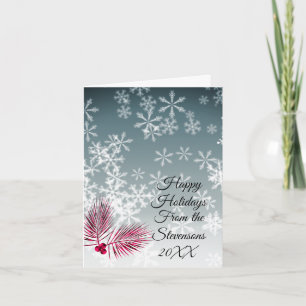 Custom Snowflake Christmas Note Card