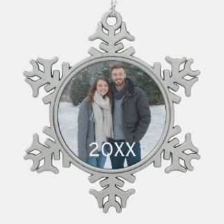 Custom Snowflake Photo Ornament 20XX Personalized