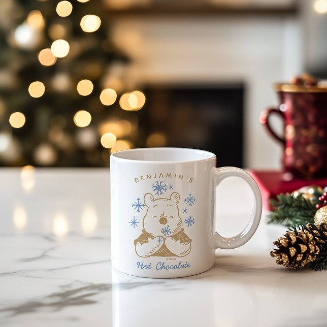 Custom Snowflake Winnie the Pooh Hot Chocolate Coffee Mug (Creator Uploaded)