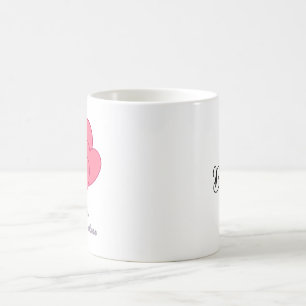Custom "So Cute" Heart - Personalized Name on Back Coffee Mug