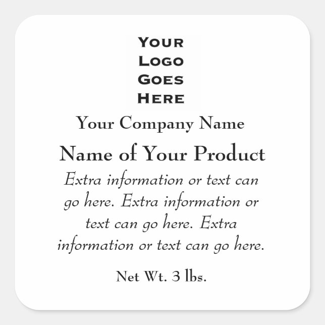 Custom Soap or Cosmetics Label with Logo - 1 (Front)