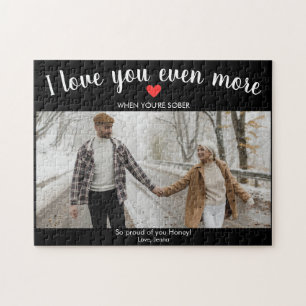 Custom Sober Support Gift 1 Photo Personalized Jigsaw Puzzle