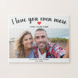 Custom Sobriety Gift 1 Photo Personalized Jigsaw Puzzle