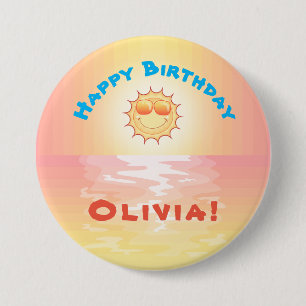 Custom SoCal Sunset 3 Inch Round Button
