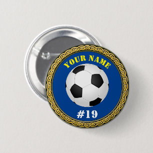 Custom Soccer - Add Name & Number 2 Inch Round Button