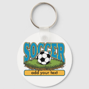 Custom Soccer Add Text Keychain