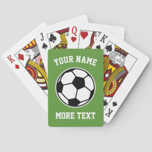 Custom soccer ball playing cards for kids Birthday