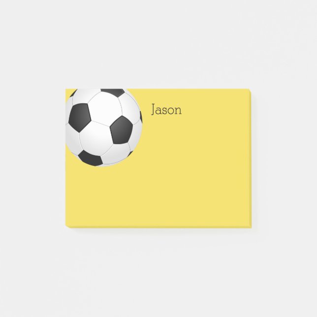 custom soccer  ball post it note to personalize (Front)