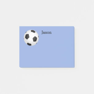 custom soccer  ball post it note to personalize