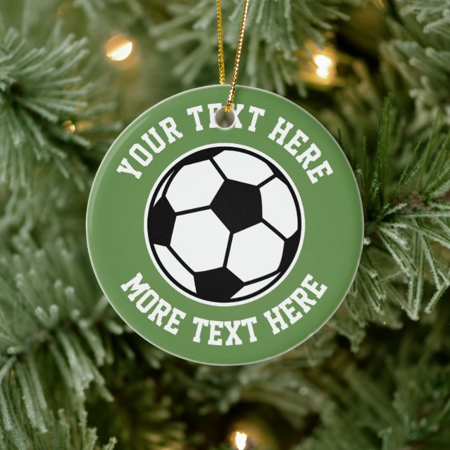 Custom soccer ball sports Christmas tree ornament (Tree)