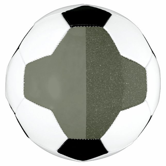 Custom Soccer Ball — Vertical Split Moss Green (Front)