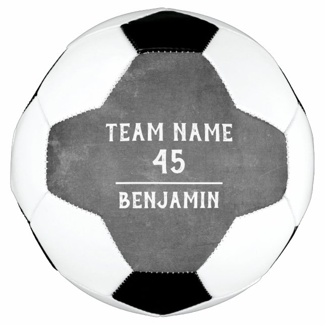 Custom Soccer Ball with Team Name Number (Front)