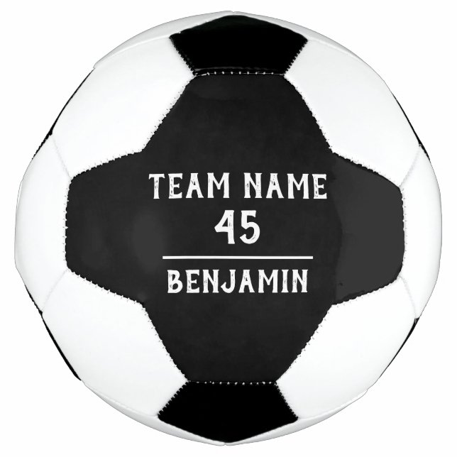 Custom Soccer Ball with Team Name Number (Front)