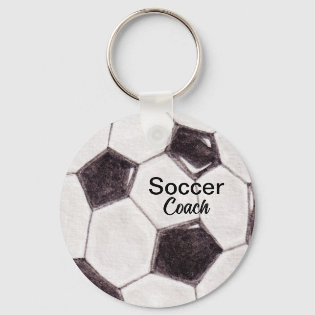 Custom Soccer Coach Keepsake Keychain (Front)