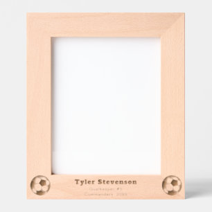 Custom Soccer Football Player Monogrammed Etched Frames