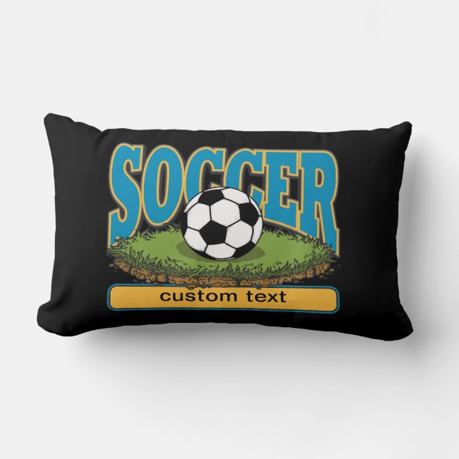 Custom Soccer Lumbar Pillow (Front)