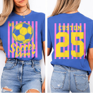 Custom Soccer Mom Name & Number  T-Shirt