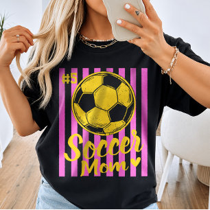 Custom Soccer Mom Player Number T-Shirt
