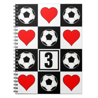 Custom Soccer Player Jersey Number Checker Sports Notebook