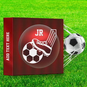 Custom Soccer Player Monogram Boys Back-to-School  Binder