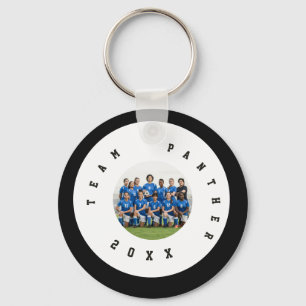Custom Soccer Player's Name & Initials Team Photo Keychain