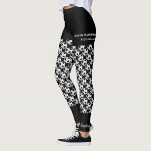Custom Soccer Team Leggings with Fake Black Shorts