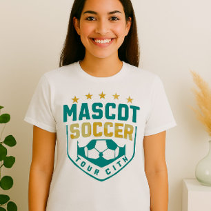Custom Soccer Team Logo – Shield Design with Stars T-Shirt