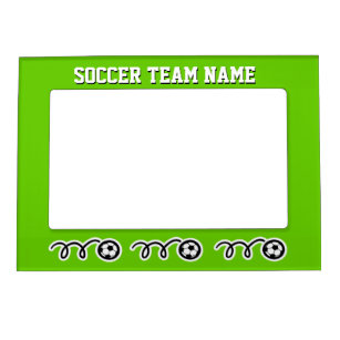 Custom soccer team picture frame magnet for photos