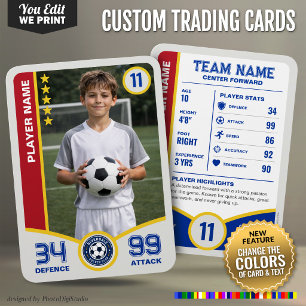 Custom Soccer Trading Card Custom Team Colours Car