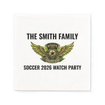 Custom Soccer Watch Party Paper Napkins - Football