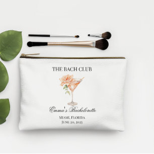 Custom Social Club Blush Cocktail Bridesmaid Small Accessory Pouch