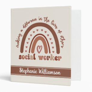 Custom Social Worker Appreciation Graduation Gift Binder