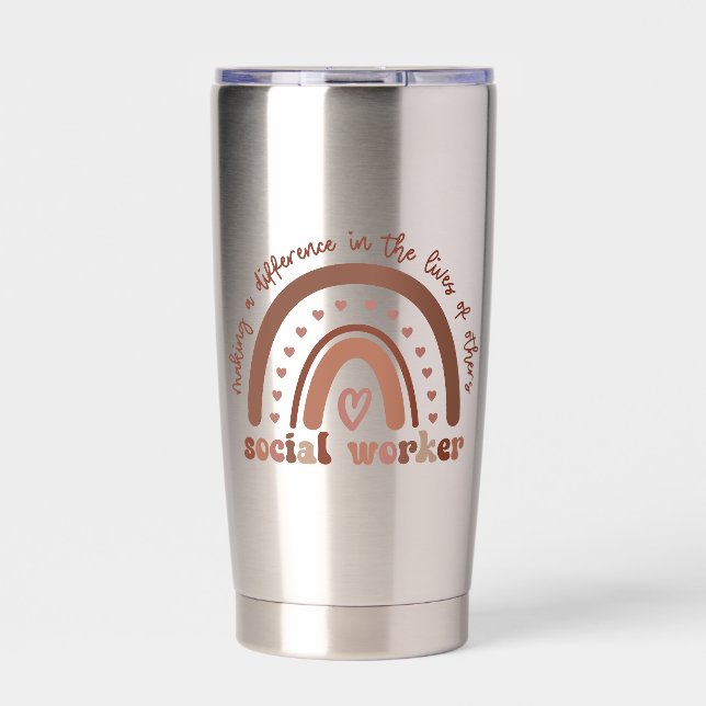 Custom Social Worker Appreciation Graduation Gift Insulated Tumbler (Front)