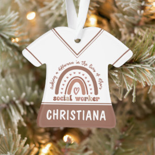 Custom Social Worker Appreciation Graduation Gift Ornament