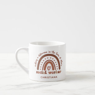 Custom Social Worker Appreciation Graduation Gifts Espresso Cup