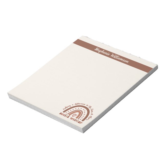 Custom Social Worker Appreciation Graduation Gifts Notepad (Rotated)