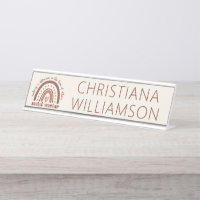 Custom Social Worker Boho Rainbow Minimalist