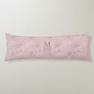 Custom Soft Blush Pastel Pink Gold Glitter Pattern Body Pillow