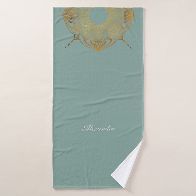 Custom Soft Green Elegance Bath Towel Set (Bath Towel)