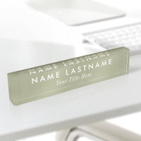 Custom Soft Sage Green Minimal Simple Modern Title