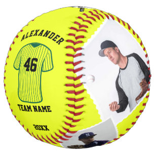 Custom Softball Ball with Photos, Name & Team Logo