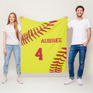 Custom Softball Blanket Gifts For Boys Girls, Gift