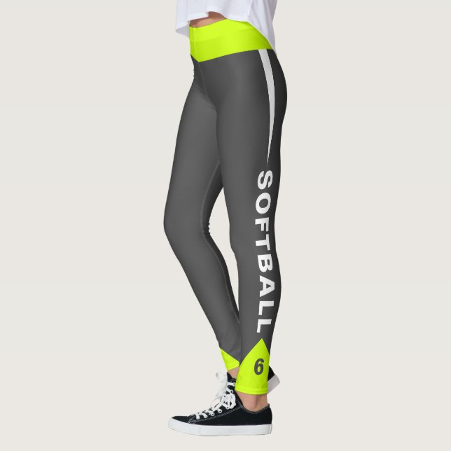 Custom Softball Leggings (Left)