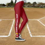 Custom Softball Leggings Team Player Name Monogram<br><div class="desc">Awesome custom leggings for you or your entire softball team. Your team name runs up the legs and your monogram, name or number is positioned just above the ankle. You can also change the background colour to match your team uniform/colours - just click on "customize it" and then the small...</div>