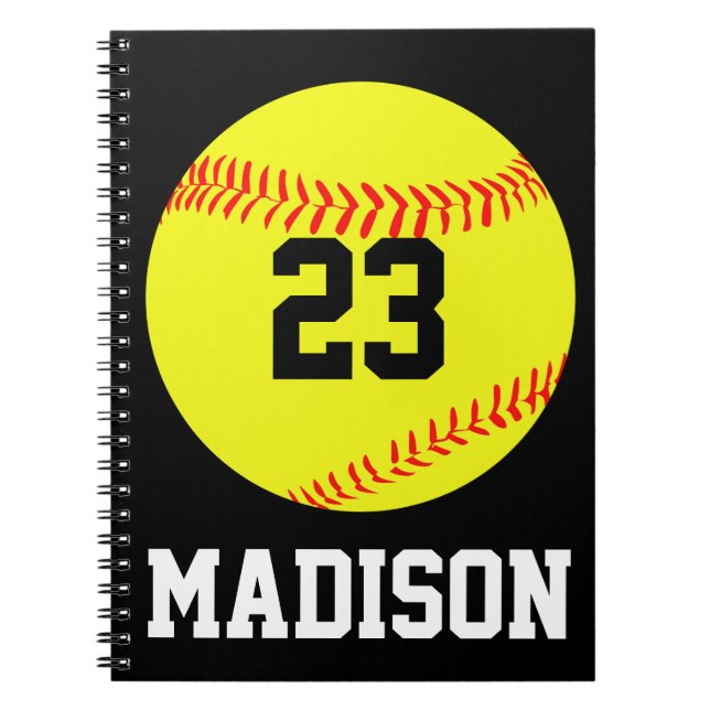 Custom Softball Notebook (Front)