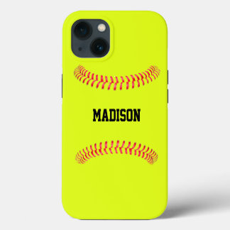 Custom Softball Player Name, Team Name or Text iPhone 13 Case