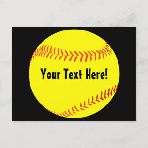 Custom Softball Postcard